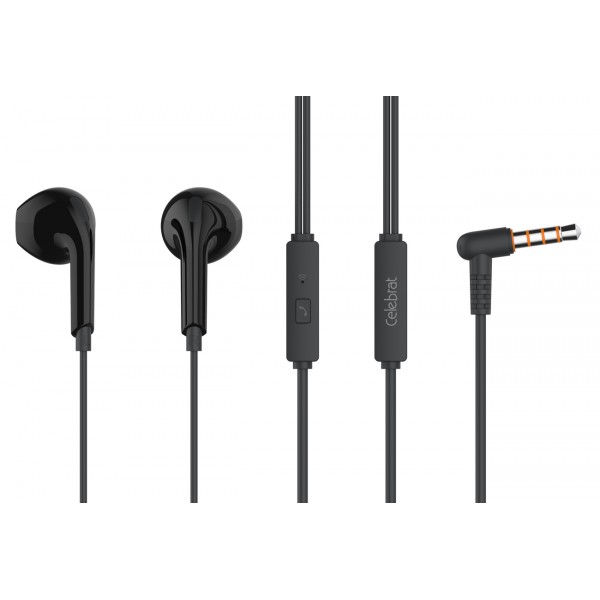 CELEBRAT earphones με μικρόφωνο G20, 3.5mm, 1.2m, μαύρα - Ακουστικά - Bluetooth