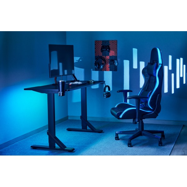 BRATECK gaming γραφείο GMD11-3, ρυθμιζόμενο ύψος, 136x60cm, RGB, μαύρο - Σύγκριση Προϊόντων