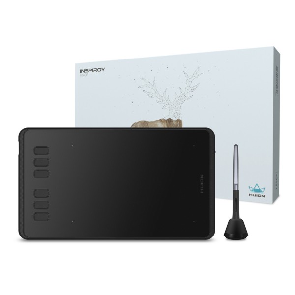 HUION pen tablet H640P, 6.3 x 3.9", battery-free pen, 6 πλήκτρα, μαύρο