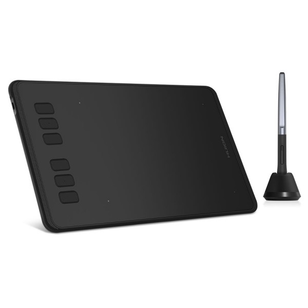 HUION pen tablet H640P, 6.3 x 3.9", battery-free pen, 6 πλήκτρα, μαύρο