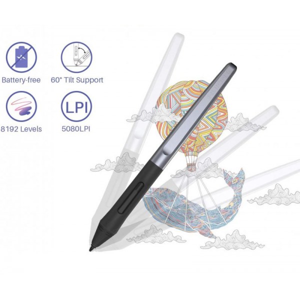 HUION pen tablet H950P, 8.7 x 5.4", battery-free pen, 8 πλήκτρα, μαύρο