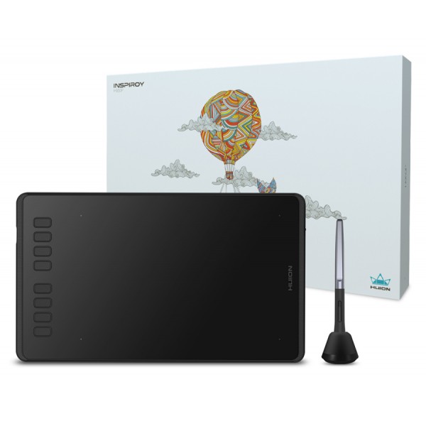 HUION pen tablet H950P, 8.7 x 5.4", battery-free pen, 8 πλήκτρα, μαύρο
