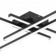POWERTECH LED φωτιστικό οροφής HLL-0111, 50W, 4500K, 9x60x60cm, μαύρο