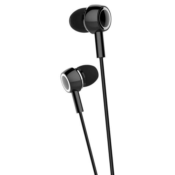 USAMS earphones με μικρόφωνο EP-12, 10mm, 3.5mm, 1.2m, μαύρα - Ακουστικά - Bluetooth