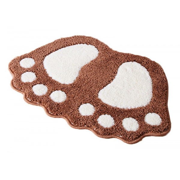 Πατάκι μπάνιου HUH-0058, αντιολισθητικό, 40 x 57cm, καφέ