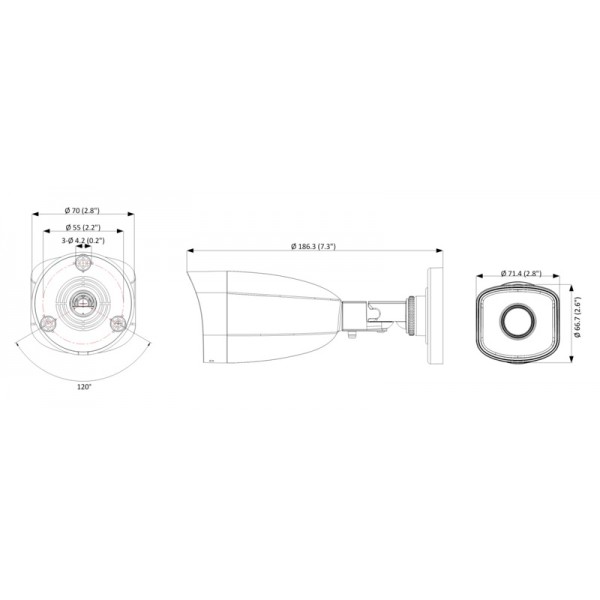 HIKVISION HIWATCH IP κάμερα HWI-B121H, POE, 2.8mm, 2MP, IP67 - Σύγκριση Προϊόντων