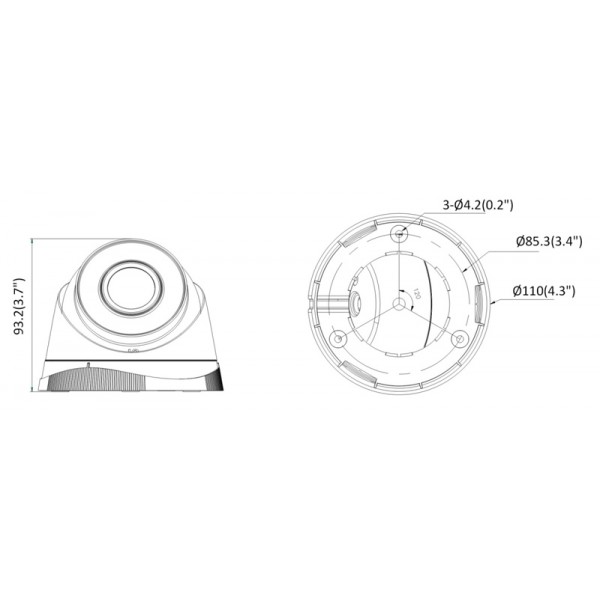 HIKVISION HIWATCH IP κάμερα HWI-T221H, POE, 2.8mm, 2MP, IP67 - HIKVISION HIWATCH