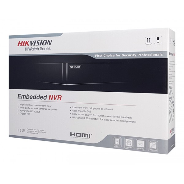 HIKVISION HIWATCH NVR καταγραφικό HWN-2108MH-8P, H.265+, 8 κανάλια PoE
