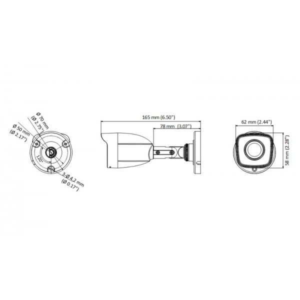 HIKVISION HIWATCH υβριδική κάμερα HWT-B150-P, 2.8mm, 5MP, IP66, IR 20m - HIKVISION HIWATCH