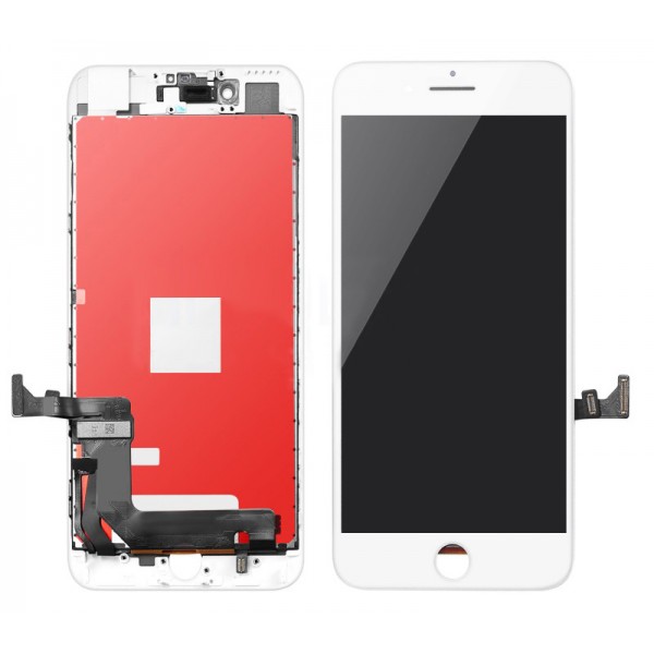 TW INCELL LCD για iPhone 8 Plus, camera-sensor ring, earmesh, λευκή - TW INCELL