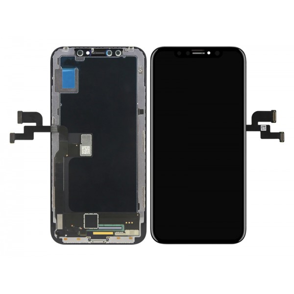 TW INCELL LCD ILCD-015 για iPhone Χ, camera-sensor ring, earmesh, μαύρη - TW INCELL