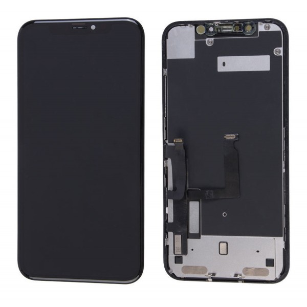 TW INCELL LCD ILCD-017 για iPhone ΧR, camera-sensor ring, earmesh, μαύρη - TW INCELL