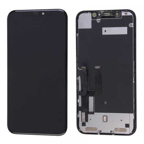 TW INCELL LCD ILCD-018 για iPhone 11, camera-sensor ring, earmesh, μαύρη - TW INCELL