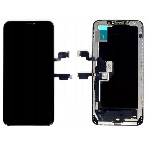 TW INCELL LCD για iPhone XS Max, camera-sensor ring, earmesh, μαύρη - TW INCELL