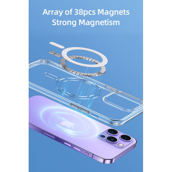 USAMS θήκη Ice Magnet για iPhone 14 Plus, με μαγνήτες, διάφανη - Mobile