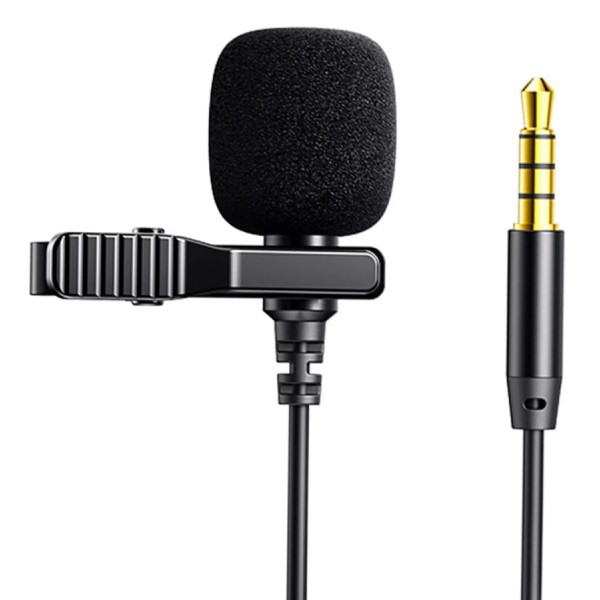 JOYROOM μικρόφωνο JR-LM1 με ενσωματωμένο clip-on, 3.5mm, 2m, μαύρο | Ακουστικά - Μικρόφωνα PC | Συνοδευτικά PC |