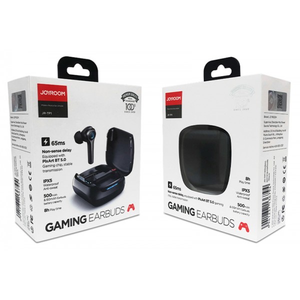 JOYROOM earphones με θήκη φόρτισης JR-TP1, True Wireless, μαύρα