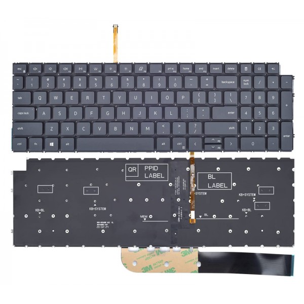 Πληκτρολόγιο για Dell Inspiron 3511/5510/7510 KEY-103 με backlit, μαύρο - Ανταλλακτικά Laptops