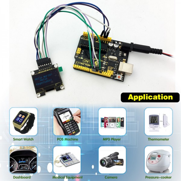 KEYESTUDIO OLED graphic display module KS0056, 1.3", 128x64 KEYESTUDIO OLED graphic display module KS0056, 1.3", 128x64