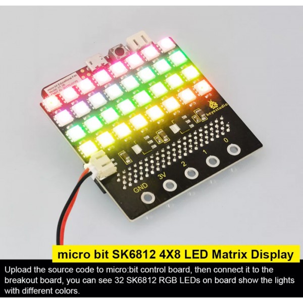 KEYESTUDIO SK6812 4x8 LED dot matrix shield KS0315 για Micro:bit - Ρομποτική