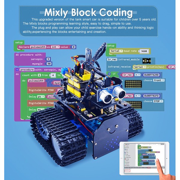 KEYESTUDIO mini tank robot V2.0 kit KS0428, για Arduino STEM
