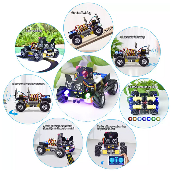 KEYESTUDIO 4WD mecanum robot car KS4031, για Micrο:bit, LEGO compatible - Σύγκριση Προϊόντων