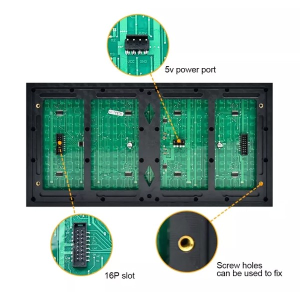 KEYESTUDIO LED panel module P10 KT0183 για Arduino, 16x32cm, λευκό - KEYESTUDIO