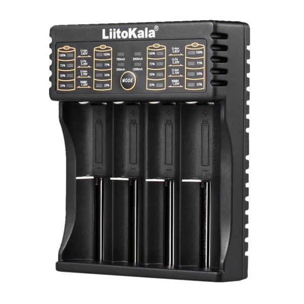 LIITOKALA φορτιστής LII-402 για μπαταρίες NiMH/CD, Li-Ion, IMR, 4 slots - LIITOKALA