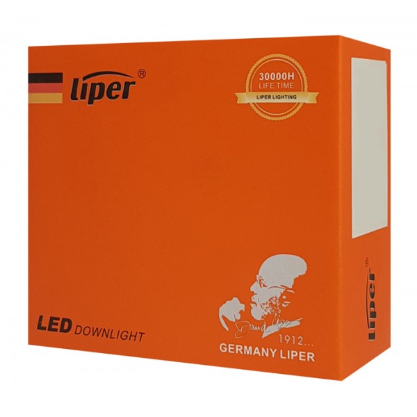 LIPER LED φωτιστικό LP-COB7B, 7W, χωνευτό, 4000K, Φ9.8, λευκό - LIPER