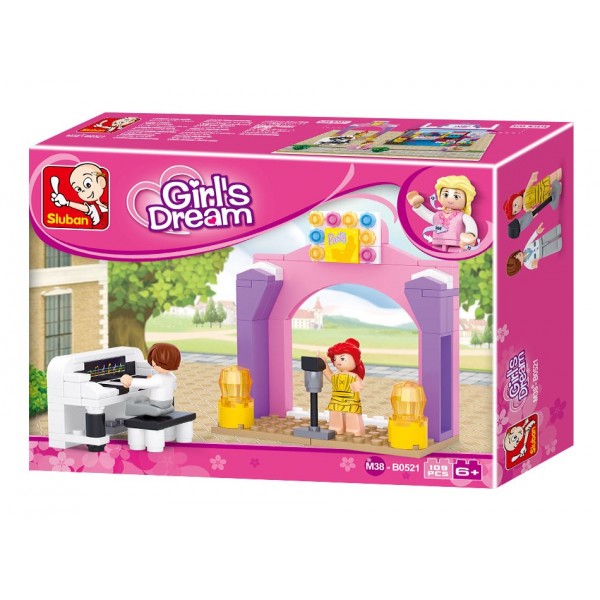 SLUBAN Τουβλάκια Girls Dream, Music Stage M38-B0521, 109τμχ