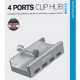 ORICO USB hub με κλιπ MH4PU-SV-BP, 4x USB, ασημί