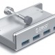 ORICO USB hub με κλιπ MH4PU-SV-BP, 4x USB, ασημί