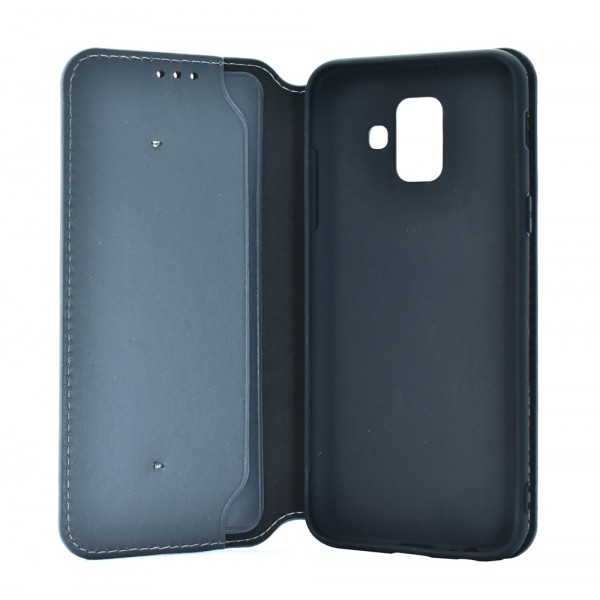POWERTECH Θήκη Slim Leather για Samsung A6 2018, γκρι