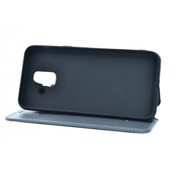 POWERTECH Θήκη Slim Leather για Samsung A6 2018, γκρι