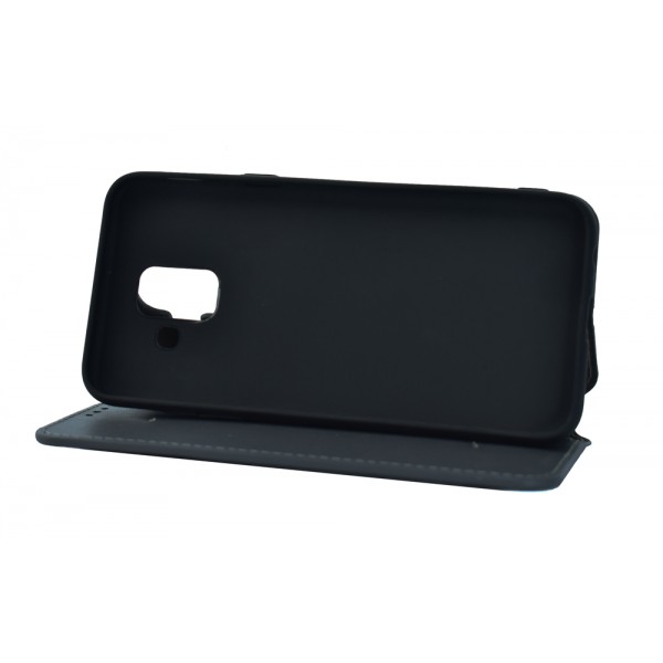 POWERTECH Θήκη Slim Leather για Samsung A6 2018, γκρι