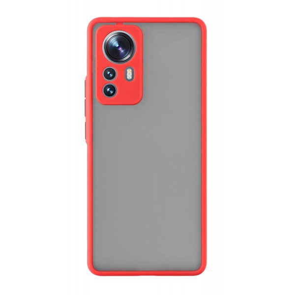 POWERTECH Θήκη Color Button MOB-1873 για Xiaomi 12/12X, κόκκινη - Mobile