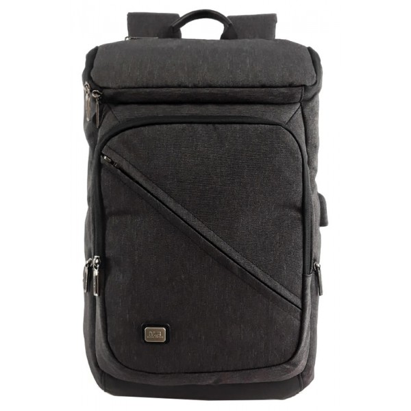 MARK RYDEN τσάντα πλάτης MR6545, με θήκη laptop 15.6", μαύρη - MARK RYDEN