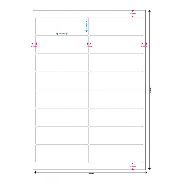 MEDIARANGE Ετικέτες πολλαπλών χρήσεων MRINK147, 99.1x33.9mm, 800τμχ