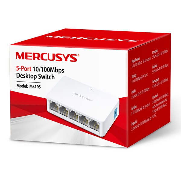 MERCUSYS Desktop Switch MS105, 5x 10/100 Mbps, Ver. 2 - MERCUSYS