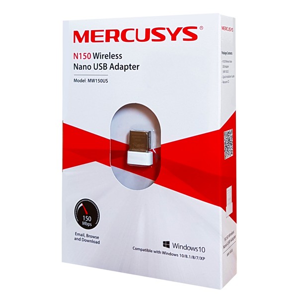 MERCUSYS Wireless Nano USB Adapter MW150US, 150Mbps, Ver. 2 - MERCUSYS