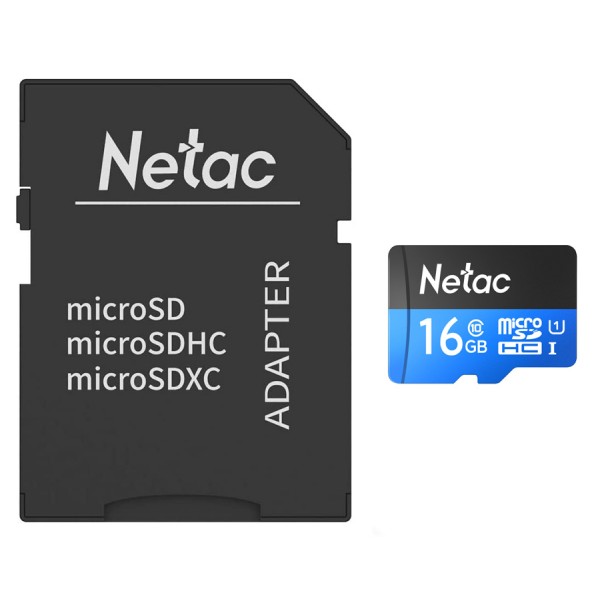 NETAC κάρτα μνήμης MicroSDHC P500 Standard, 16GB, 90MB/s, Class 10
