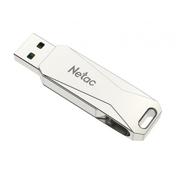 NETAC USB Flash Drive U782C, 128GB, USB 3.0 & USB Type-C, OTG, ασημί - NETAC