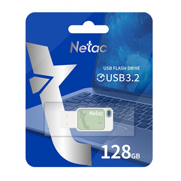 NETAC USB Flash Drive UA31, 128GB, USB 3.2, πράσινο - NETAC