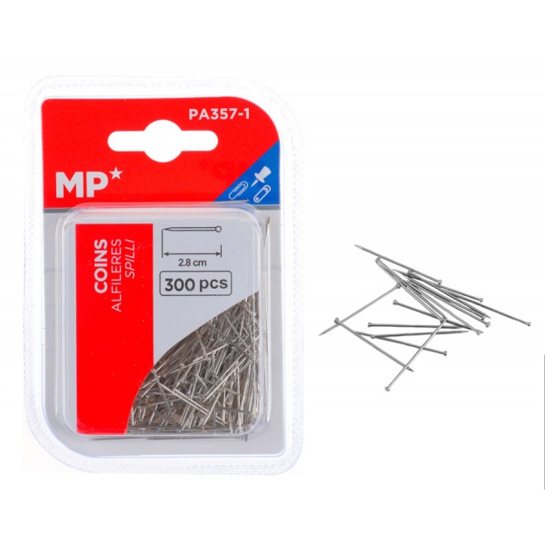 MP μεταλλικές καρφίτσες PA357-1, 2.8cm, 300τμχ - MP