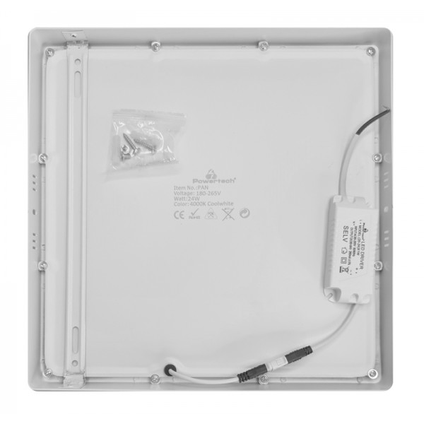 POWERTECH LED panel PAN-0005, 24W, 28.5 x 2.8cm, 4000K, 2500lm, λευκό - Φωτιστικά