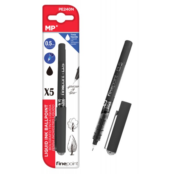 MP στυλό διαρκείας, καλλιγραφίας PE240N, 0.5mm, μαύρο - Αναλώσιμα - Είδη Γραφείου
