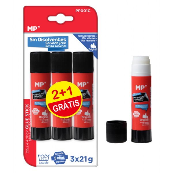 MP κόλλα στικ PP001C, διάφανη, 21g, 3τμχ - Αναλώσιμα - Είδη Γραφείου