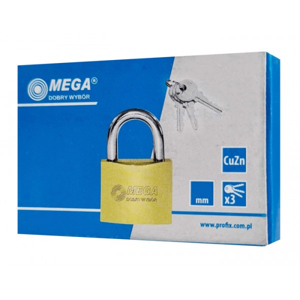 MEGA λουκέτο ασφαλείας 24250, 3x κλειδιά, μεταλλικό, 50mm - Σύγκριση Προϊόντων