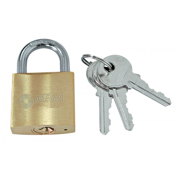 MEGA λουκέτο ασφαλείας 24250, 3x κλειδιά, μεταλλικό, 50mm - Λουκέτα - Κλειδαριές