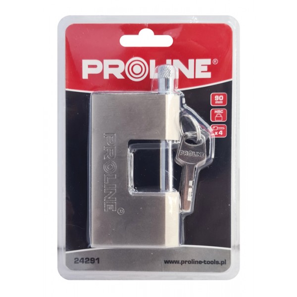 PROLINE λουκέτο ασφαλείας τάκου 24291, 4x κλειδιά, μεταλλικό, 90mm - Σπίτι & Gadgets
